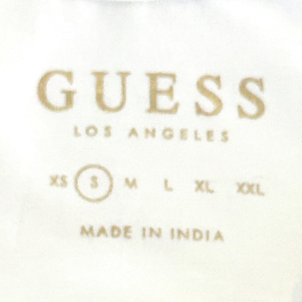 Guess Los Angeles Off White Rhinestone Logo Tank Top S Y2K-inspired - Picture 4 of 8